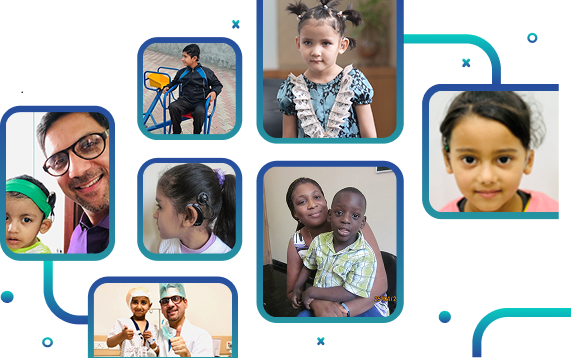 Collage of patients and families helped at the clinic