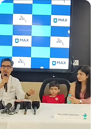 YouTube video: Dr. Sumit Mrig speaking at a Max Healthcare press event