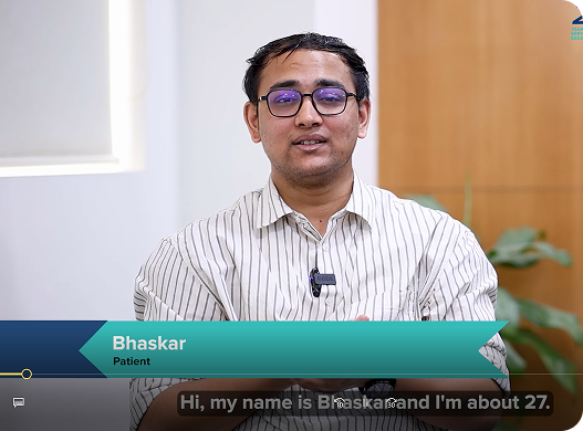 Mr. Bhaskar speaking about his hearing treatment