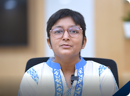 Supriya Chakrawarti speaking about her hearing treatment